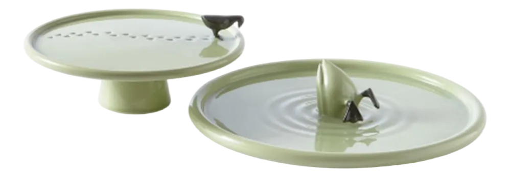 POLSPOTTEN Serveerbord Plate Walking Duck Green Grey Discount