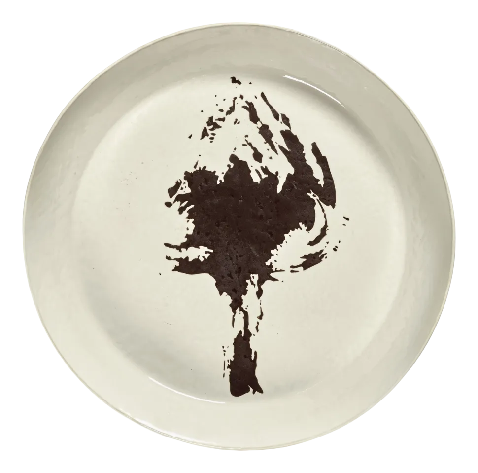 Serveerbord Serax Feast Tableware By Ottolenghi White Artichoke Black L 44,5 cm