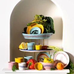 Serveerbord Serax Feast Tableware By Ottolenghi Azure Pepper Gold 35 cm
