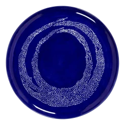 Serveerbord Serax Feast Tableware By Ottolenghi Dark Blue Dots White 35 cm