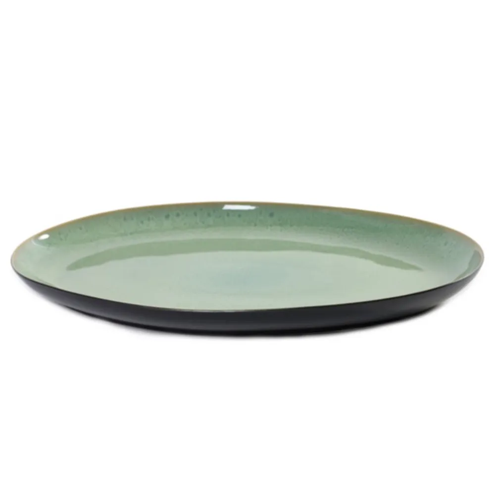 Serax Serveerbord Pure Tableware By Pascale Naessens Black Light Green Ovaal 41,5 cm Discount