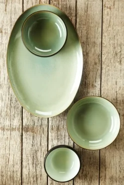 Serax Serveerbord Pure Tableware By Pascale Naessens Black Light Green Ovaal 41,5 cm Discount