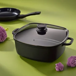 Serveerpan Kela Atura Vierkant Zwart 28 cm