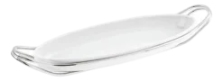 Sambonet Serveerschaal New Living Holder W/Porcel. Fish Dish 48 x 17 cm Outlet