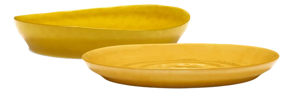 Serveerschaal Serax Feast Tableware By Ottolenghi Yellow Black S 30 x 29,5 x 6 cm