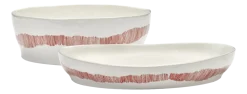 Serveerschaal Serax Feast Tableware By Ottolenghi White Red M 36 x 36 x 6 cm
