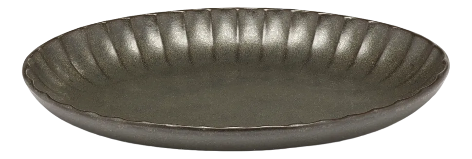 Serveerschaal Serax Inku Tableware Green M 22 x 15,4 x 2,7 cm