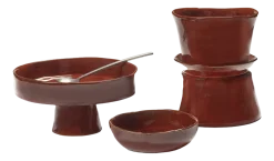 Serveerschaal Serax La Mère Tableware By Marie Michielssen Venetian Red 19 x 19 x 22 cm