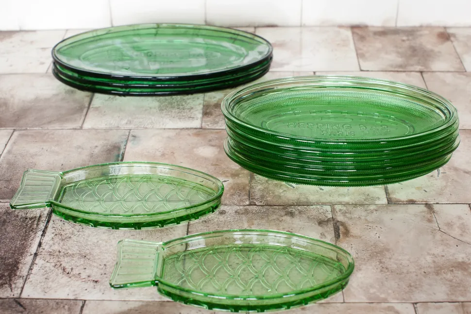 Serveerschaal Serax N1 Fish & Fish Green 23 x 10 cm