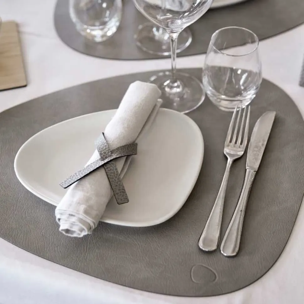 Servethouder Lind DNA Loop Hippo Anthracite-Grey (Set van 4)