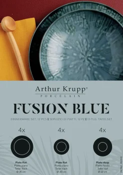 Servies Arthur Krupp Porcelain Fusion Blue (12-Delig)