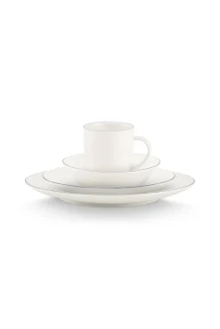VT Wonen Servies vtwonen Dinnerware White-Blue Line (16-delig) Clearance