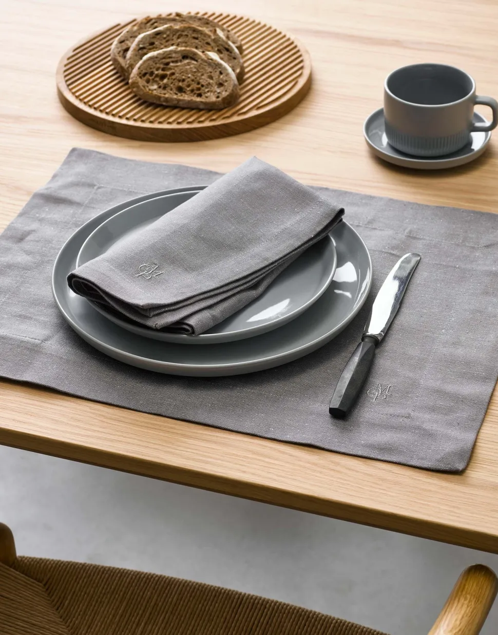 Side Plate Marc O'Polo Moments Soft Grey 21,5 cm (Set van 4)