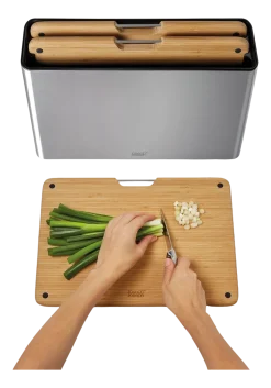 Snijplank Joseph Joseph Folio Steel Bamboo (3-delig)