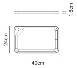 Snijplank Tramontina Churrasco Bruin 40 x 24 cm