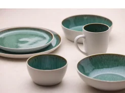Bitz Soepkom Gastro White / Green 18 cm (Set van 6) Clearance