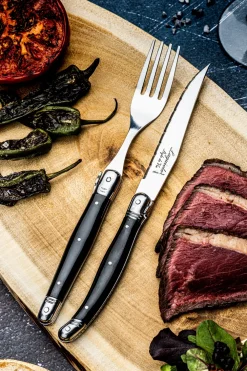 Laguiole Style de Vie Steakmes Premium Line Zwart (6-Delig) New
