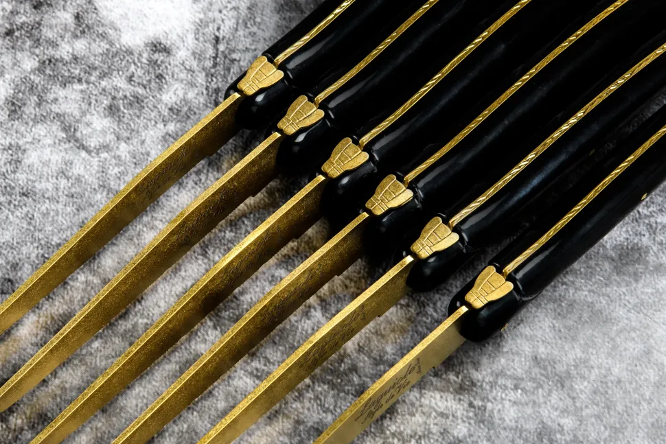 Steakmes Laguiole Style de Vie Prestige Line Gold Stonewash (6-Delig)