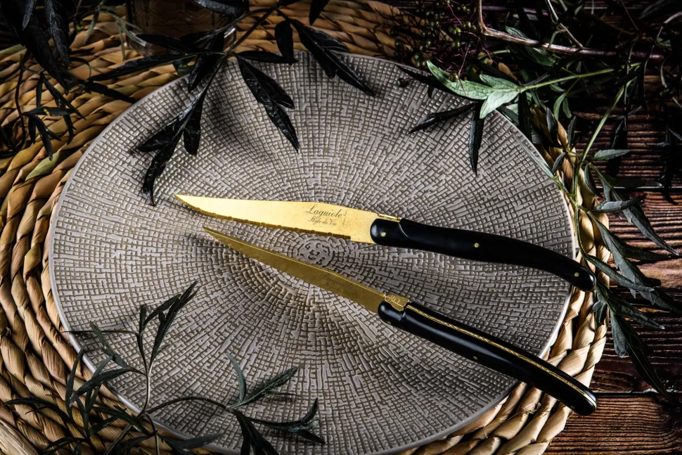 Steakmes Laguiole Style de Vie Prestige Line Gold Stonewash (6-Delig)