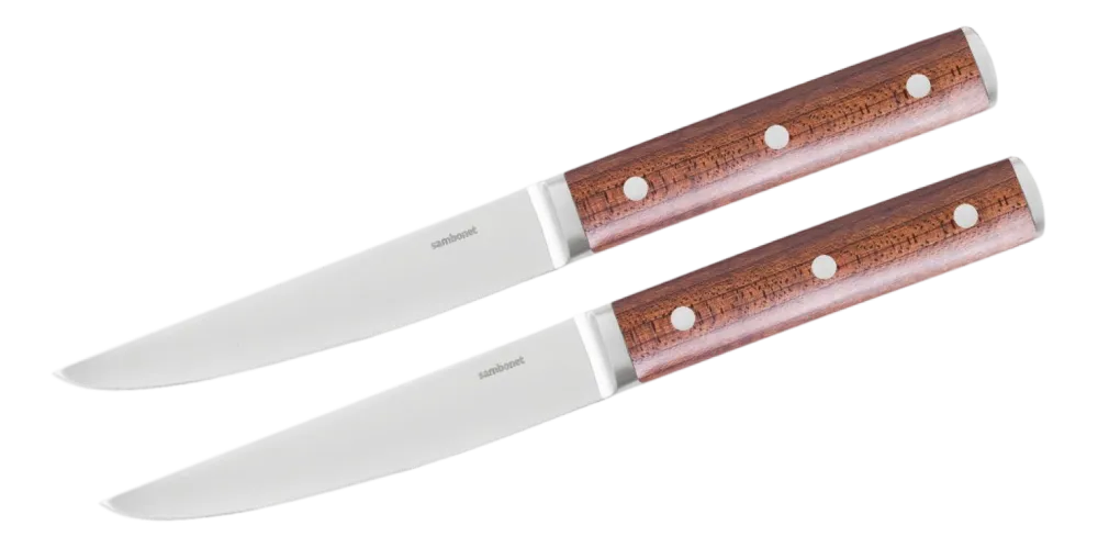 Sambonet Steakmes Sirloin Steel Wood (Set van 2) Discount