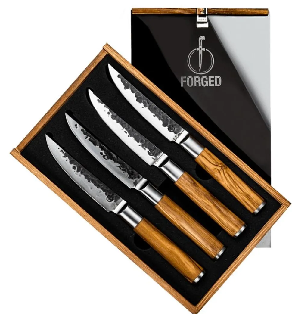 Steakmessen Forged Olive 11,5 cm (4-Delig)