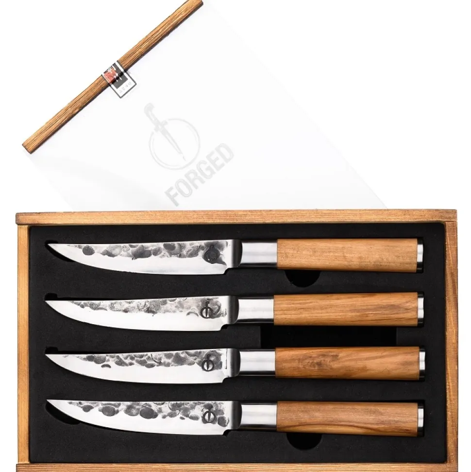 Steakmessen Forged Olive 11,5 cm (4-Delig)