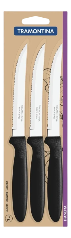 Tramontina Steakmes Ipanema Zwart 9.5 cm (Set van 3) Sale