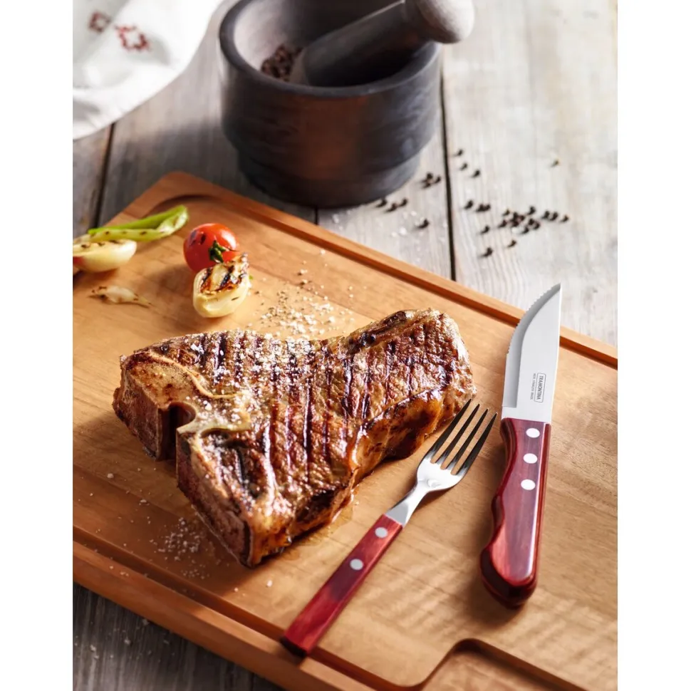 Steakmes Tramontina Jumbo Rood 11 cm (Set van 4)