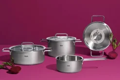 Steelpan Fissler Pure Collection met Glasdeksel 16 cm