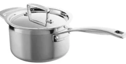 Steelpan Le Creuset Magnetik Inox met Deksel 18 cm