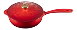Le Creuset Steelpan Winter Holly Collection Kersenrood 21 cm Online