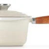 Steelpan/Sauspan Le Creuset Gietijzer met Deksel Meringue 18 cm