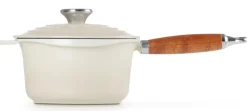 Steelpan/Sauspan Le Creuset Gietijzer met Deksel Meringue 18 cm