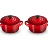 Stoofpannetje Le Creuset Kersenrood 10 cm (4-Delig)