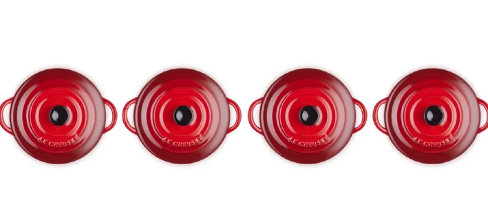 Stoofpannetje Le Creuset Kersenrood 10 cm (4-Delig)