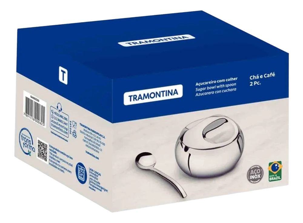 Tramontina Suikerpot Chá e Café Zilver New