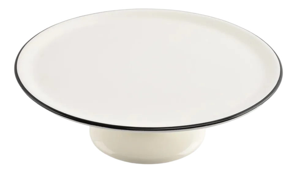 Taartplateau Salt & Pepper Nero White 31 x 10,5 cm