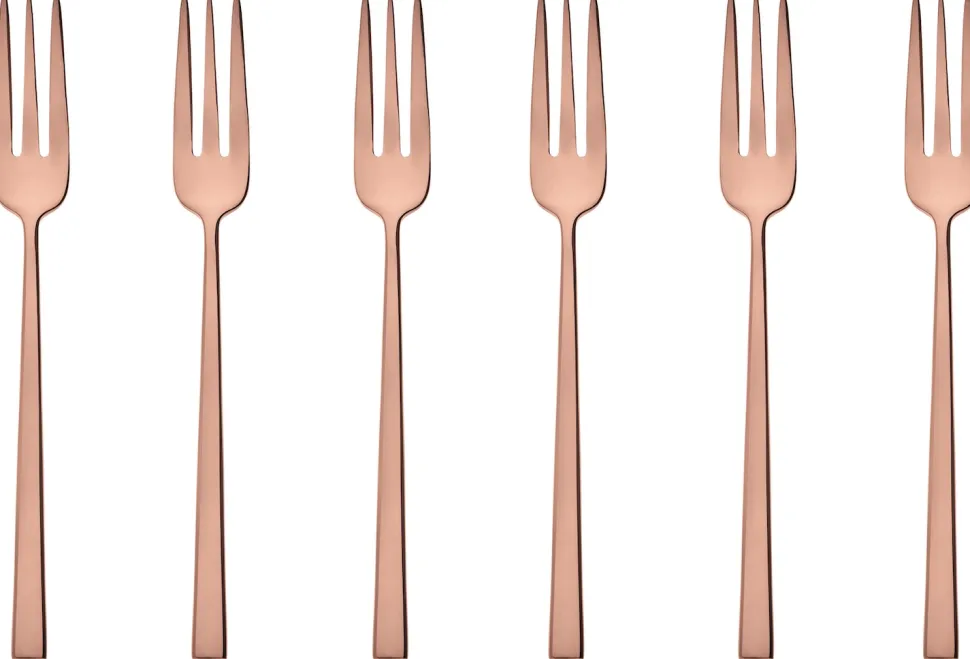 Taartvork Sambonet Rock PVD Copper (6-Delig)