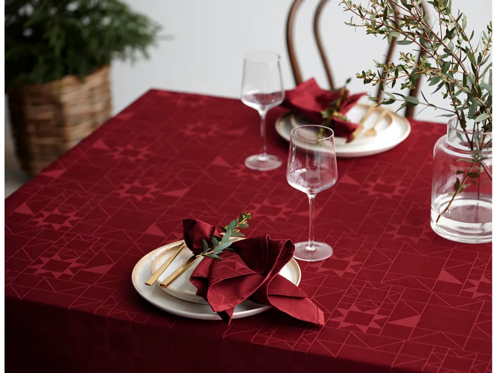 Tafelkleed Södahl Star Damask Red