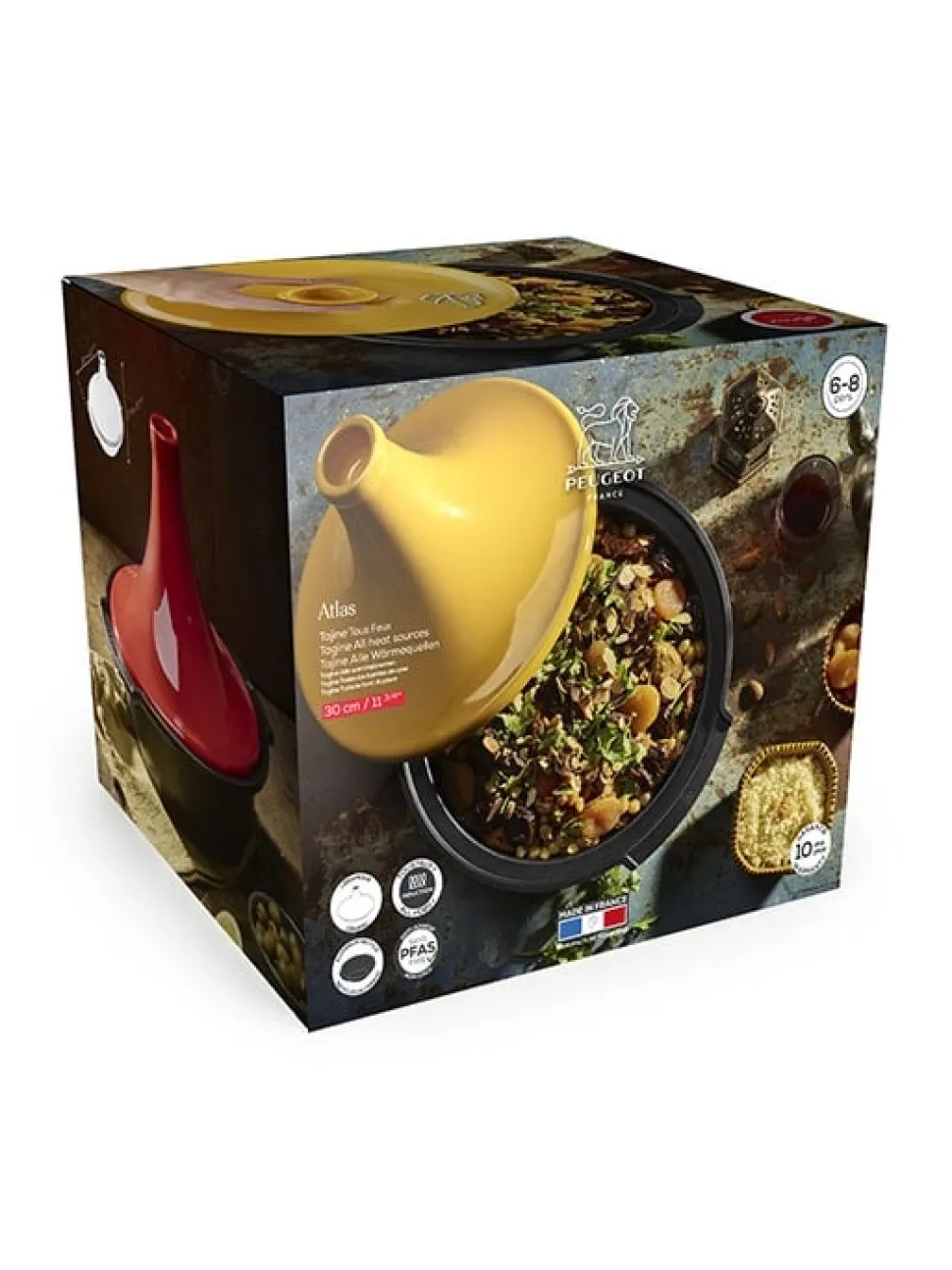 Tajine Peugeot Atlas 30 cm Rood