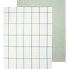 Theedoek Blomus Taulo Square White / Desert Sage 50 x 70 cm (Set van 2)