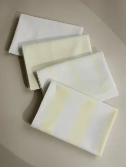 Blomus Theedoek Taulo Square White / Transparent Yellow 50 x 70 cm (Set van 2) Clearance