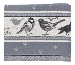 Theedoek Bunzlau Castle Birds Anthracite TeaTowelBirdsAnthracite - 65 x 65 cm