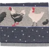 Theedoek Bunzlau Castle Chickens Donkerblauw