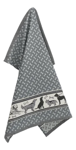 Bunzlau Castle Theedoek Dogs Anthracite TeaTowelDogsAnthracite - 65 x 65 cm