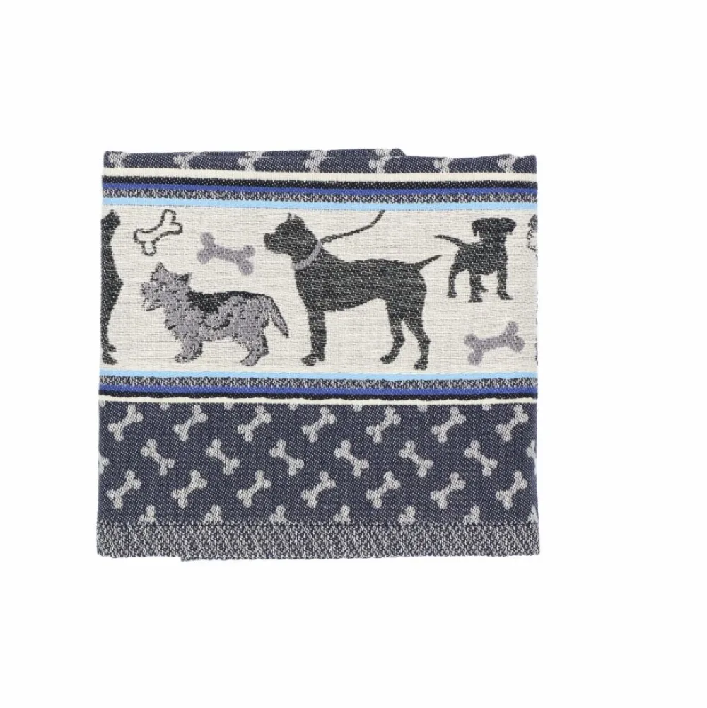 Bunzlau Castle Theedoek Hond Donkerblauw Best