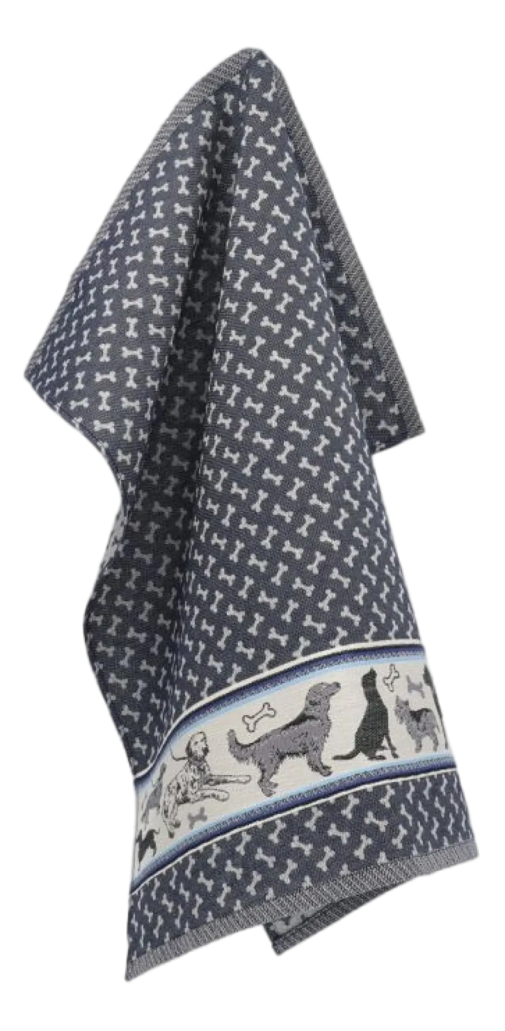 Bunzlau Castle Theedoek Hond Donkerblauw Best