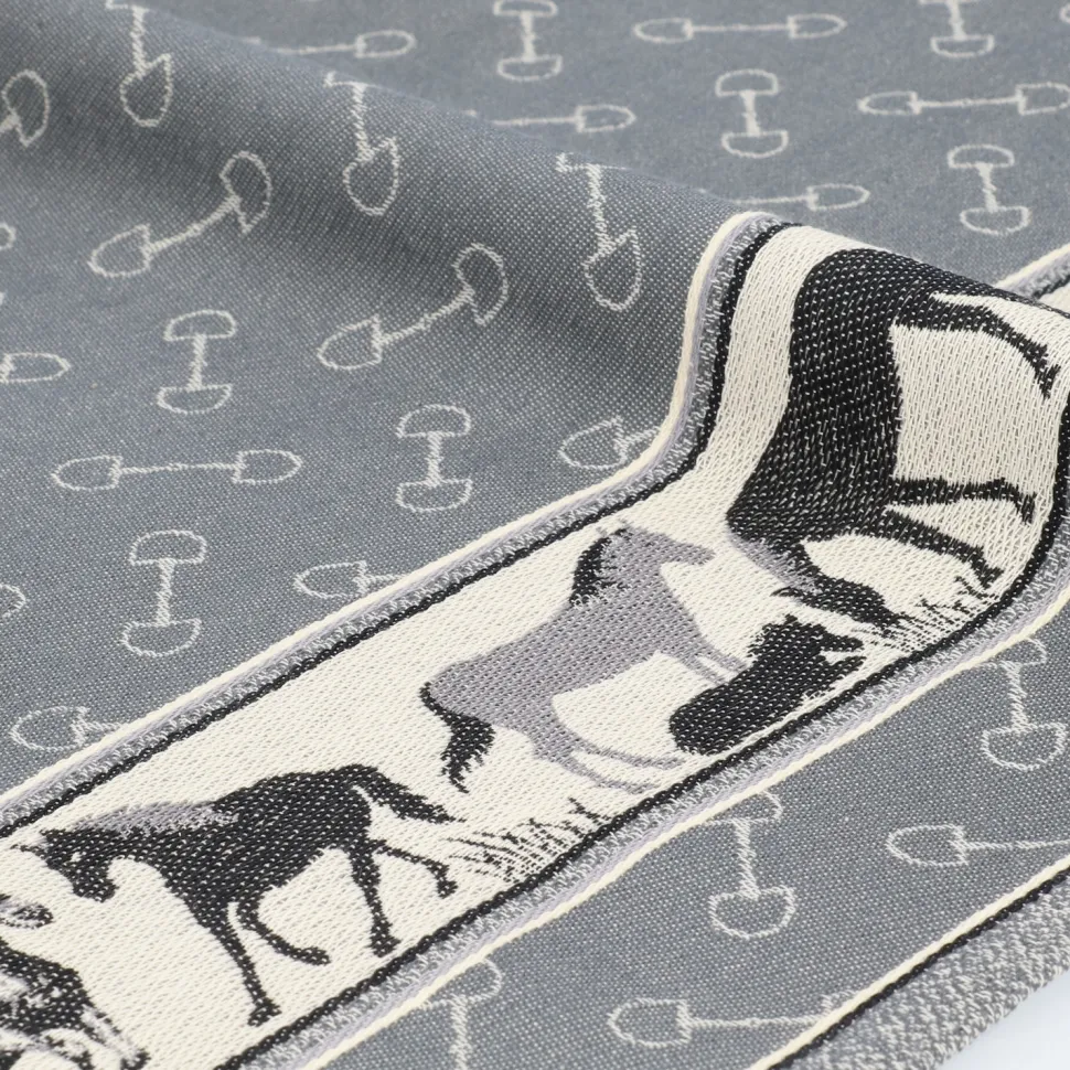Theedoek Bunzlau Castle Horse Anthracite TeaTowelHorseAnthracite - 65 x 65 cm