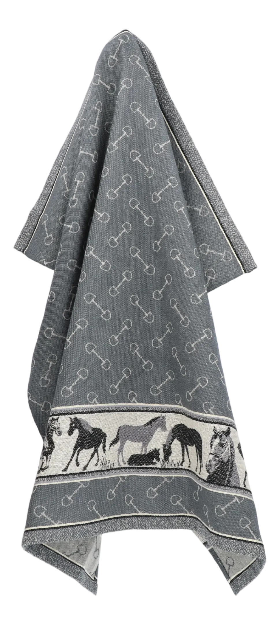 Theedoek Bunzlau Castle Horse Anthracite TeaTowelHorseAnthracite - 65 x 65 cm