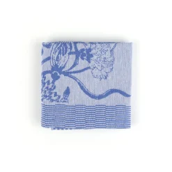 Theedoek Bunzlau Castle Rijksmuseum Delfts Blauw Bird Koningsblauw